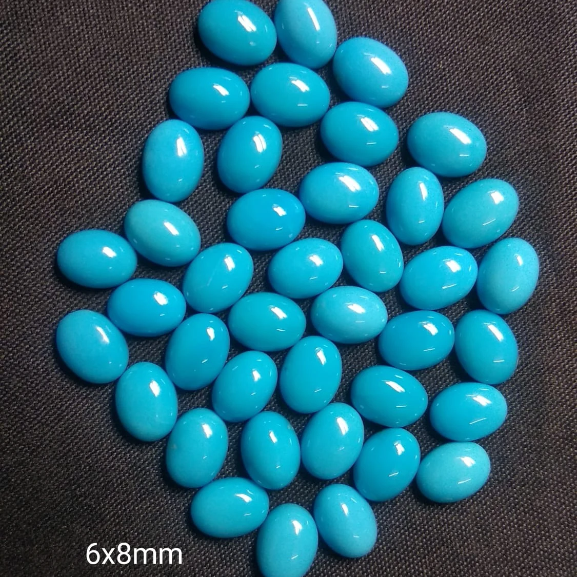 Свободные бирюзовый Природный камень овальной формы 5X4MM размер самого высокого качества ручной работы ювелирные изделия натурального камня Синий Бирюзовый