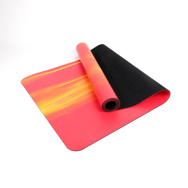 Натуральный каучук, экологически чистый прочный уличный тонкий резиновый черный ПУ Коврик для йоги