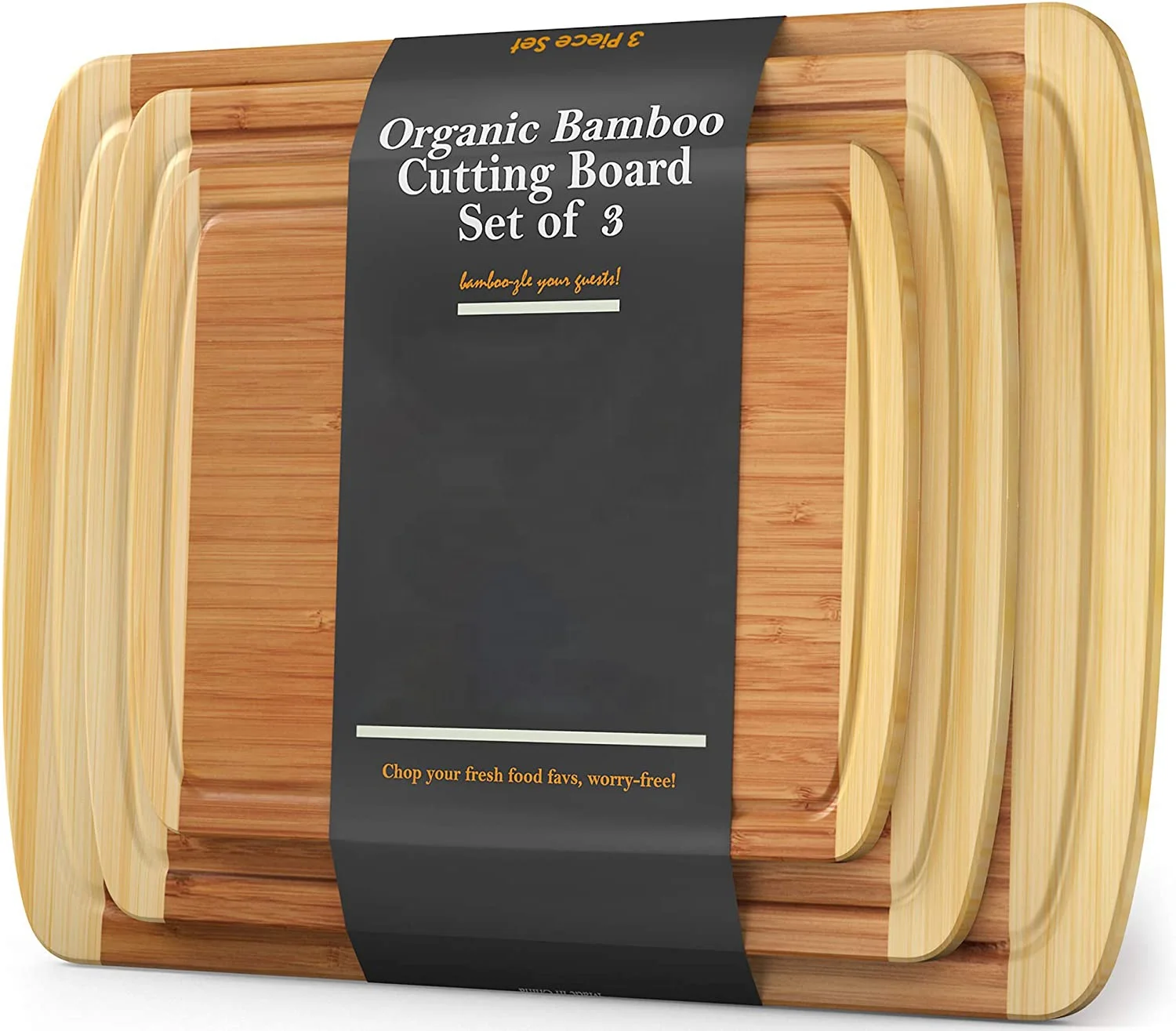Eco friendly extra large thick acacia wood cutting board kitchen chopping block with juice groove
