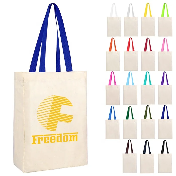 
100% Natural Cloth Organic Calico Cotton Canvas Tote Bag 