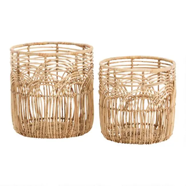 Wholesale Rattan Laundry Basket Wicker Storage Baskets Open Woven Rattan Laundry Basket 0084947900124