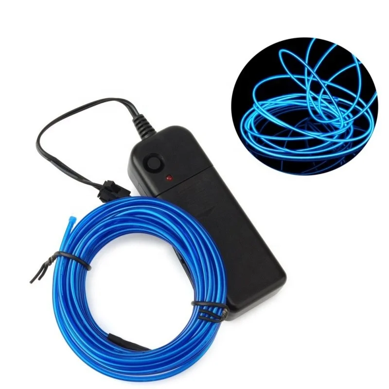 
3M/5M Neon Light Dance Party Decor LED lamp Flexible EL Wire Battery 8 Colors Rope Tube Waterproof LED Strip Sewable EL Wire  (62011472531)