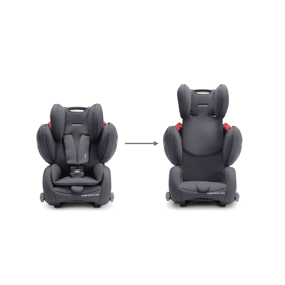 
Deep Back Baby Car Seat Recaro Young Sport Hero Gr. 1/2/3 