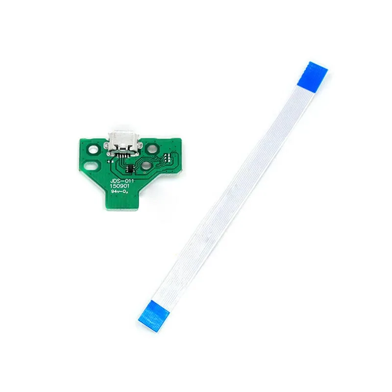 JDS-011 Replacement Charging Port Micro USB Adaptor Charger Socket Circuit Board with 12 Pin Flex Cable for Sony PS4 DualShock 4