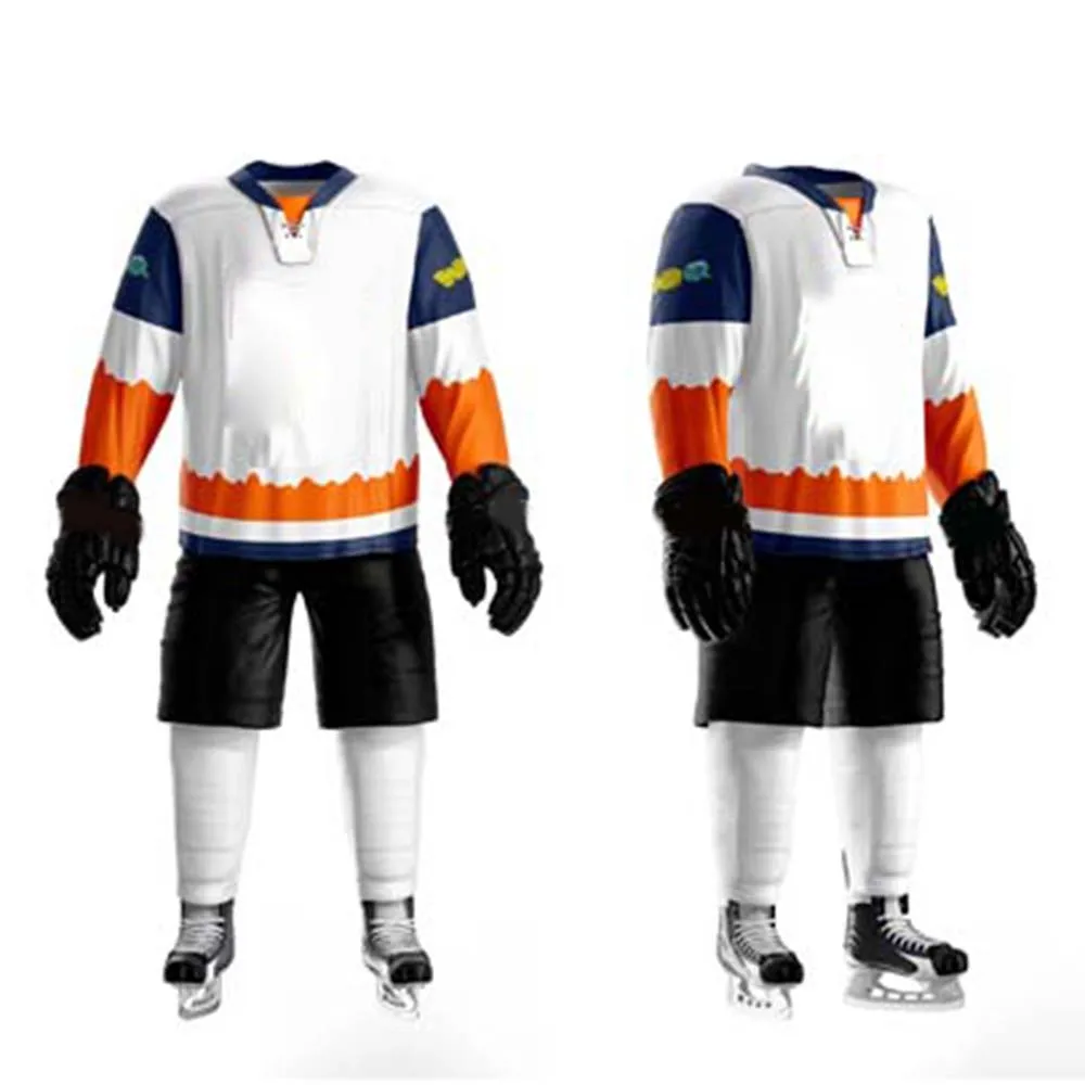 Breathable Ice Hockey Team Uniform Double Sided Wholesale Reversible 2 Sets Cheap Uniform Sets Men Plain Blank