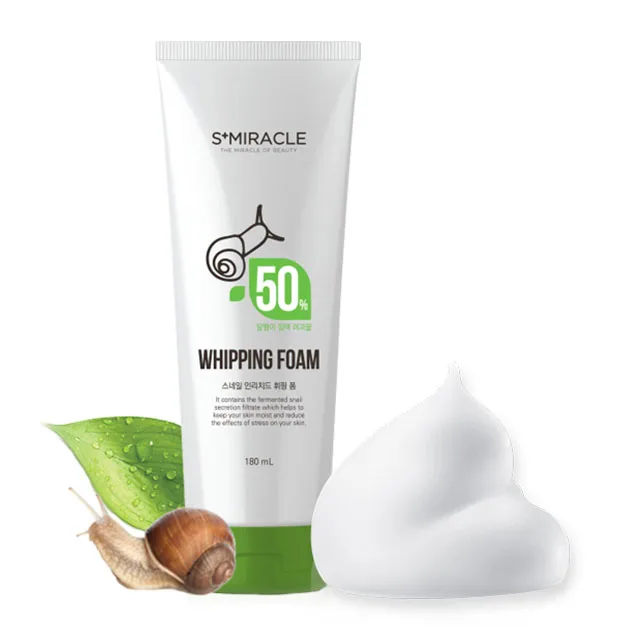 Top sale Korean cleansing foam S+Miracle Snail Enriched Whipping Foam Low price enhanced quality high satisfaction