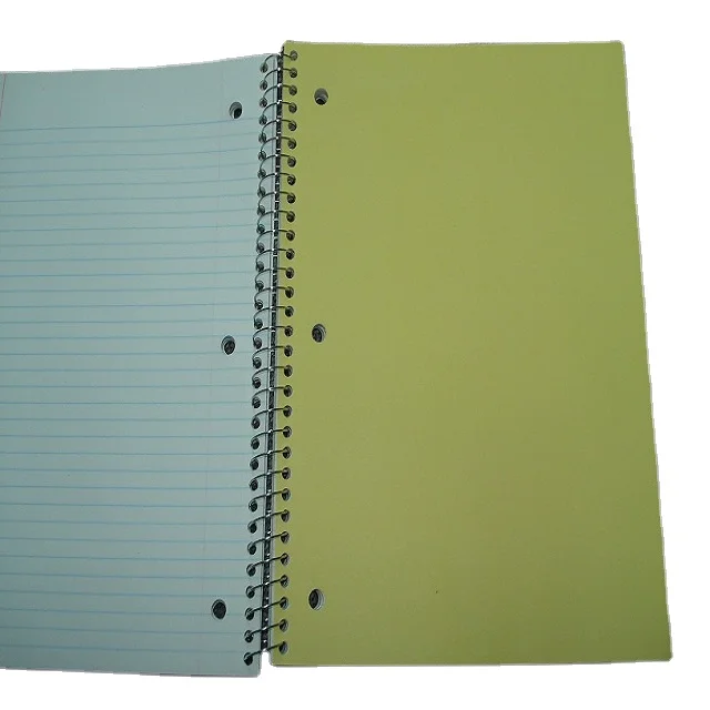 One Subject Spiral Notebook with 3 hole punch and microperforated text sheets