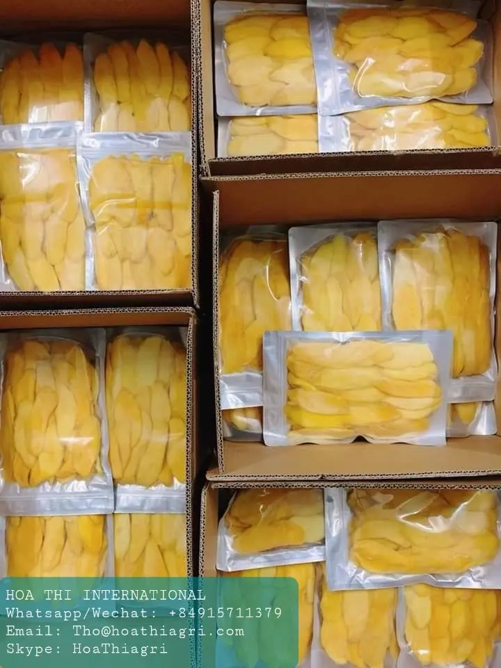 Сладкий 100% фрукт манго, нарезанный сушильный процесс, вьетнамские мягкие сушеные ломтики манго стандартного качества из Вьетнама