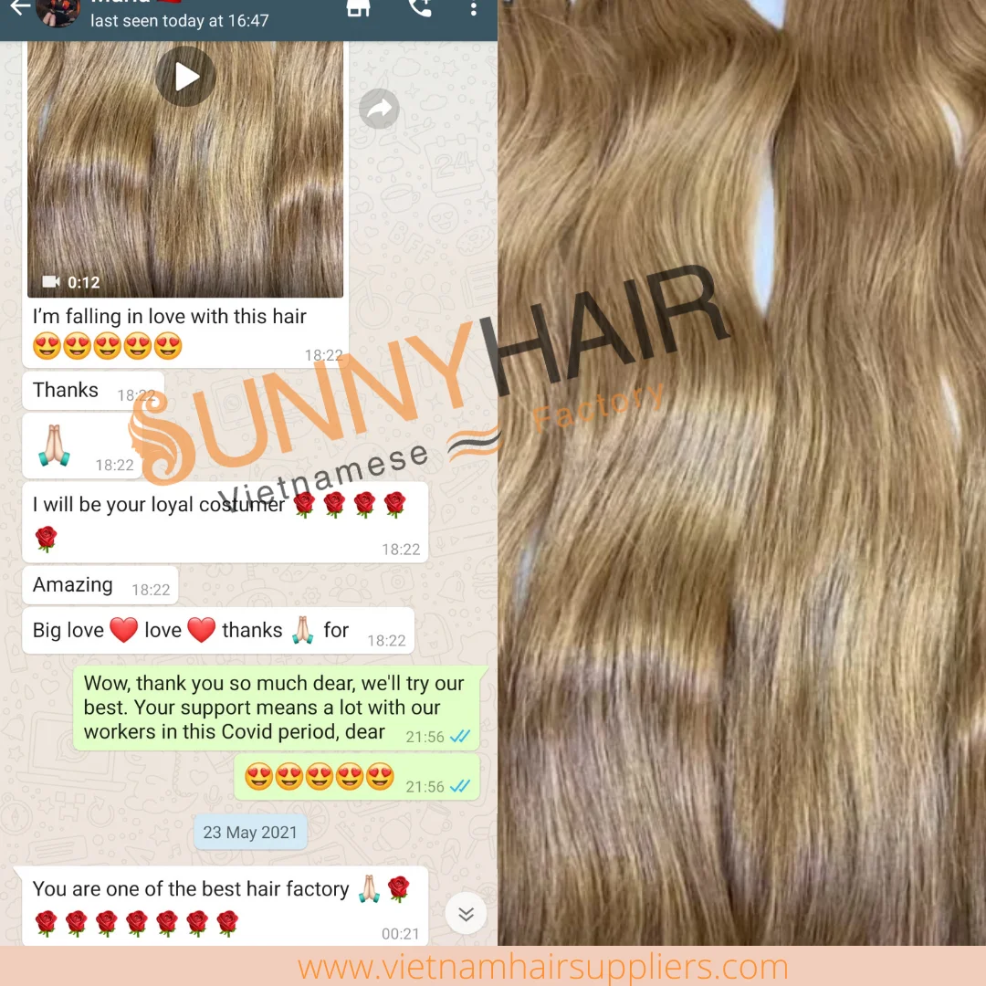 Gorgeous Blonde Super Double Drawn Bulk Human Hair Extension Various styles From Vietnam Hair Factory