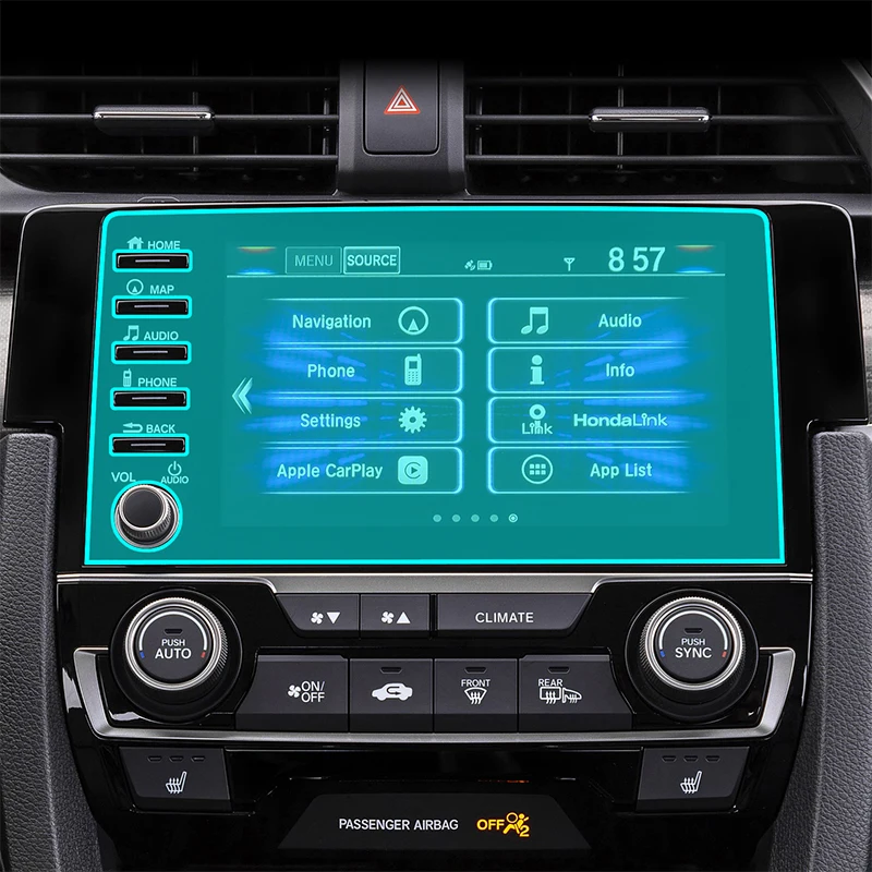 for Honda Civic Coupe Hatchback 2022 Navigation Tempered Glass Auto Car Vehicle Dashboard Display Screen Protector Sticker Film