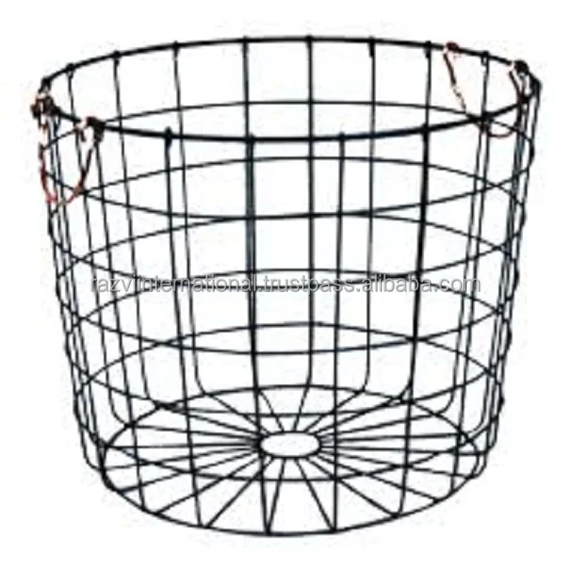 Folding XXL Metal & Iron Clothes Basket with Jute Sustainable and Colorful for Beverage Storage Boxed Electroplated Wire