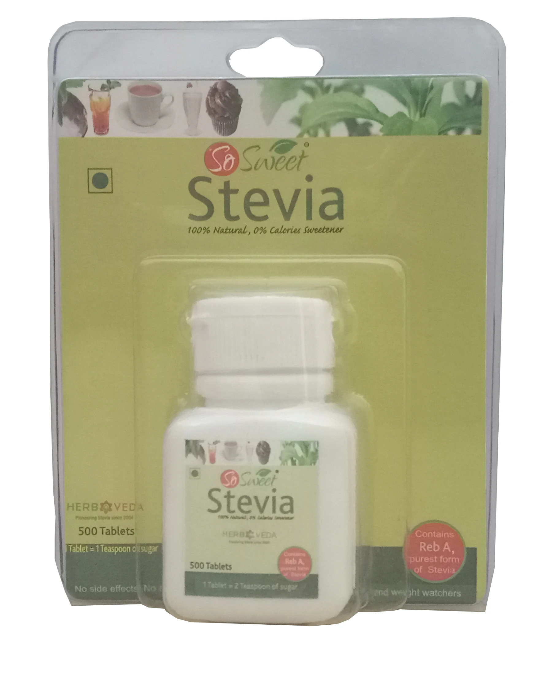 Таблетки без калорий 500 В диспенсере Stevia So Sweet