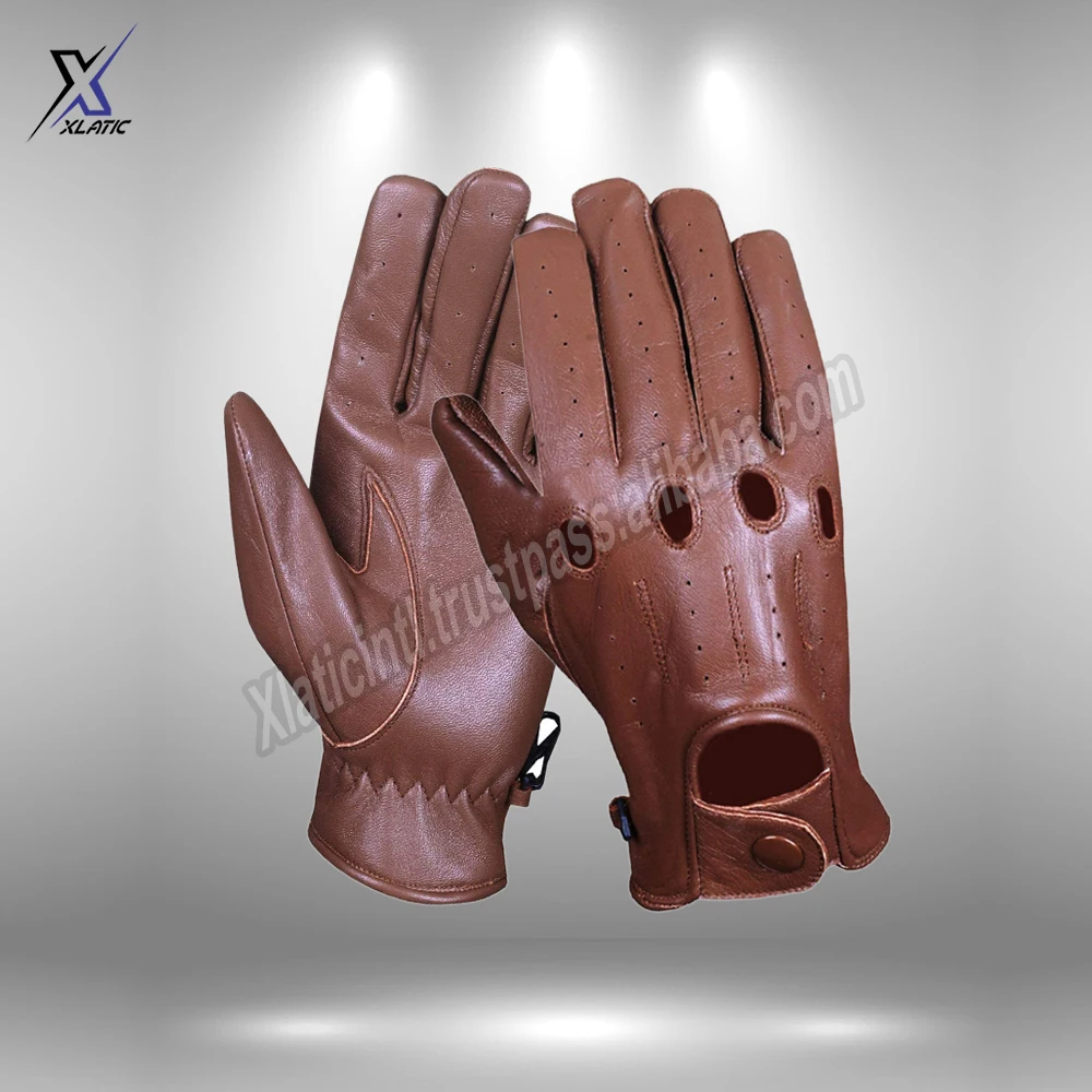 2021-22 Men Classic Retro Style Quality Sheepskin lined Leather Driving winter fashion outdoors Gloves