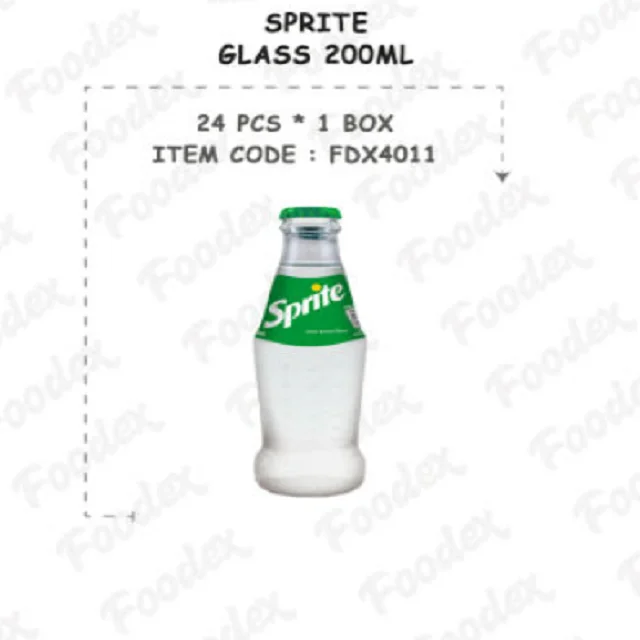 Оригинальные стеклянные бутылки SPRITE 200 мл * 24 шт. 1 коробка готовые к экспорту безалкогольного напитка низкая цена