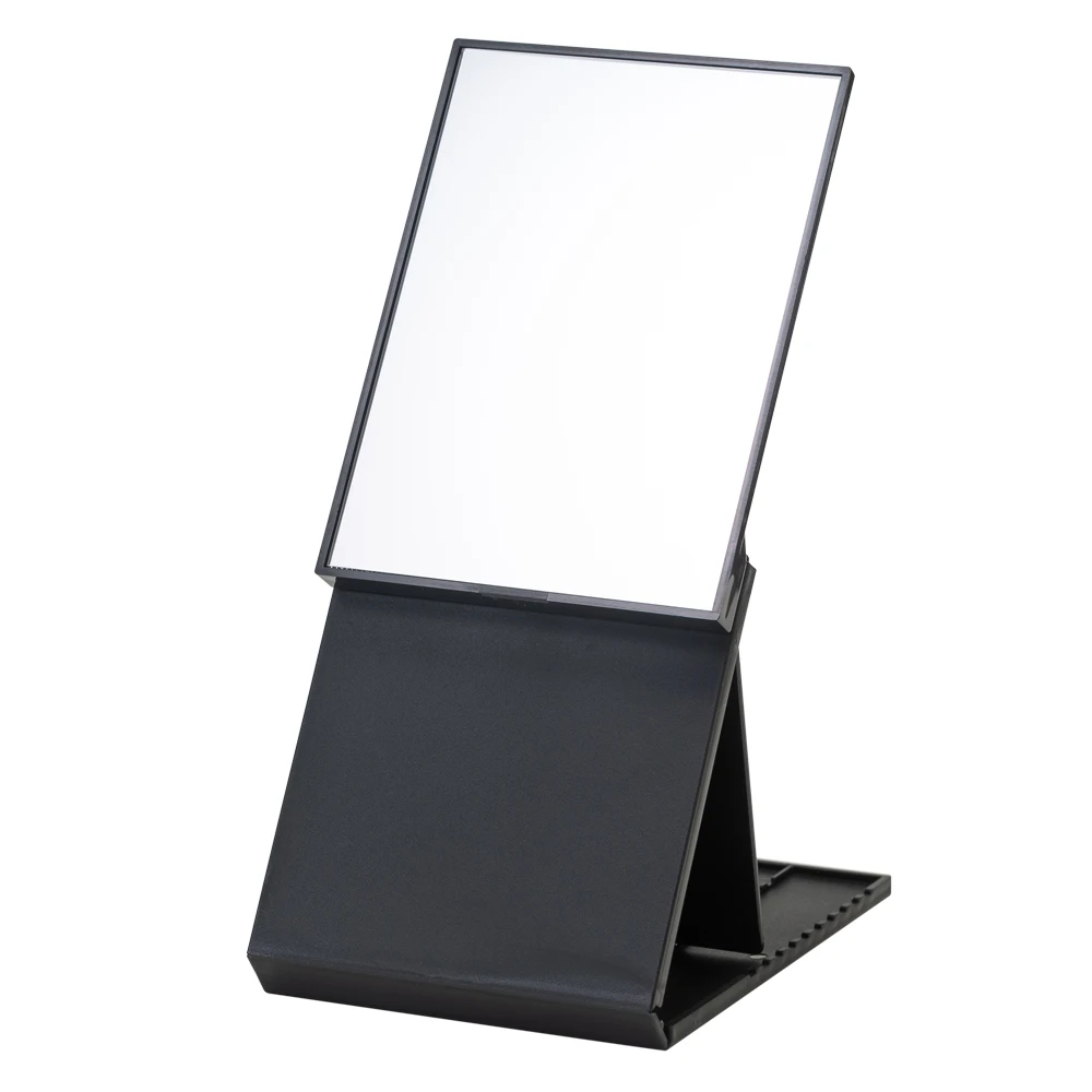 Japanese style portable vanity table mirror for reflecting pure colors