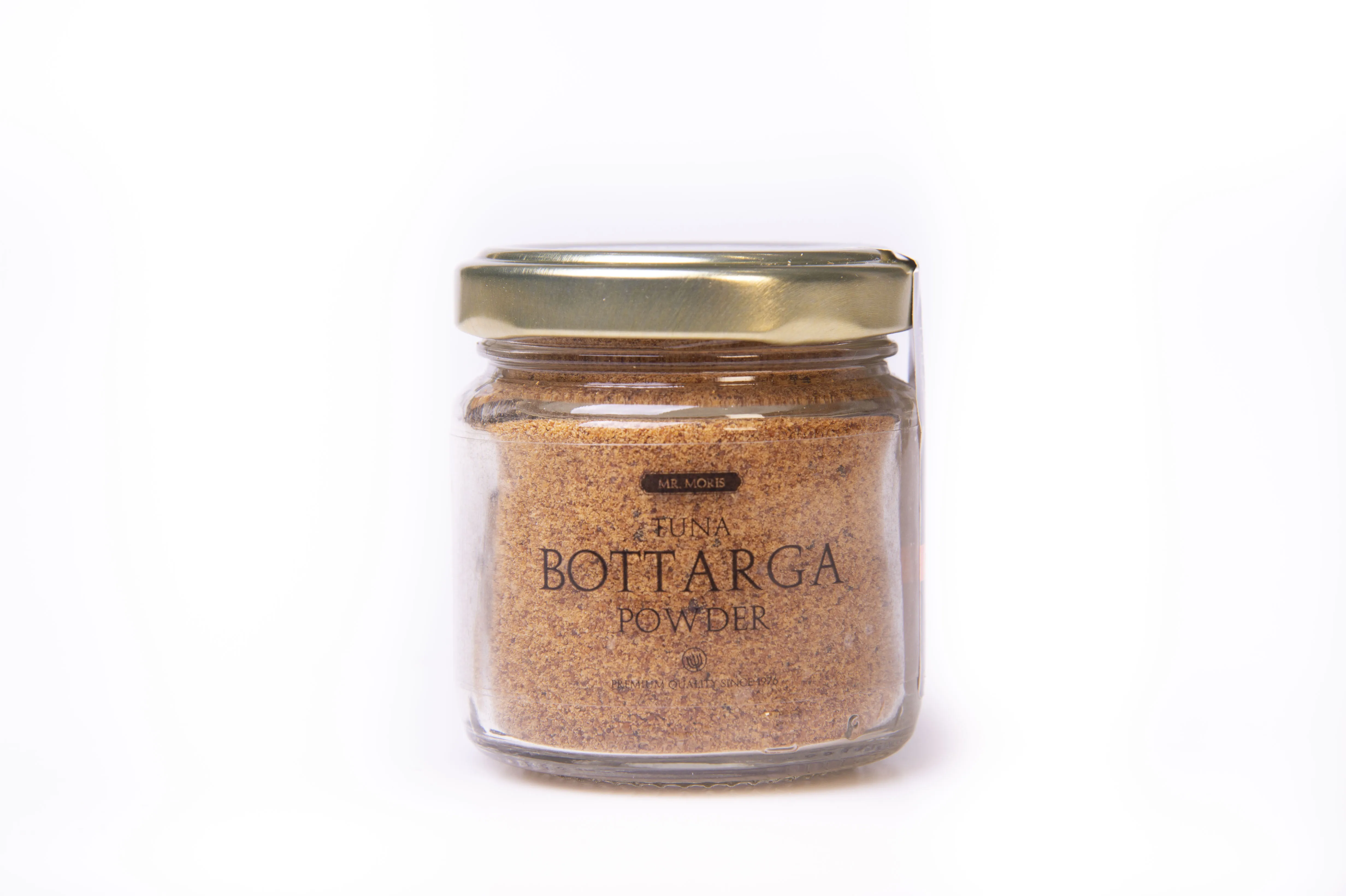 Premium Quality Grated Yellowfin Tuna Bottarga Mr. Moris Made in Italy Kosher Jar 50 g