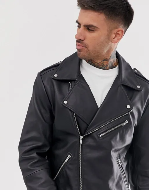 
China Apparel Best Quality Motorcycle Mens Leather Jacket Warm Keeping Winter Jacket 