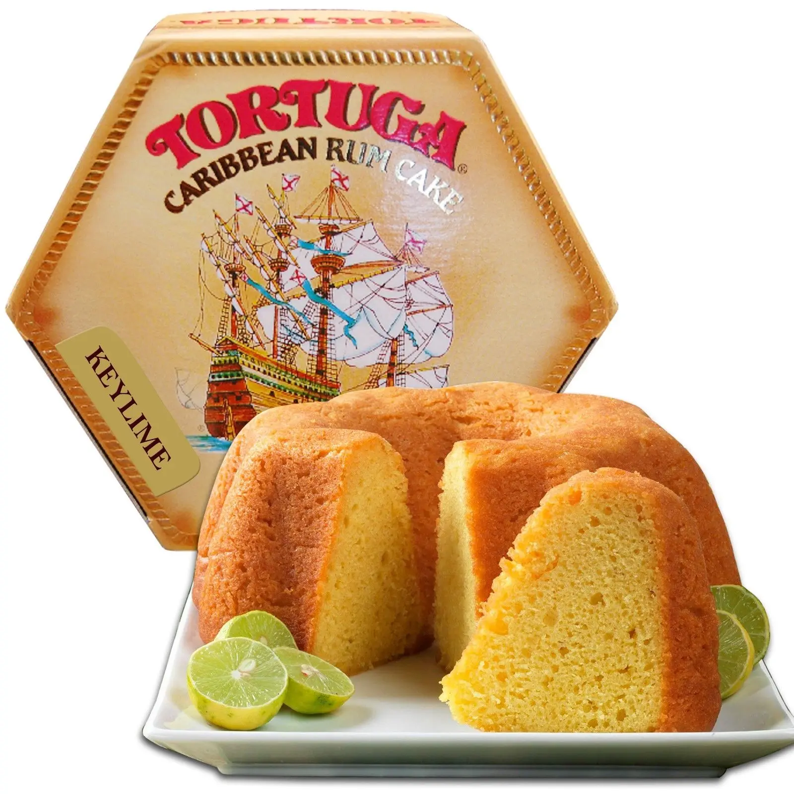TORTUGA Caribbean KEYLIME Rum Cake - 16 oz - The Perfect Premium Gourmet Gift for Gift Baskets Giveaways