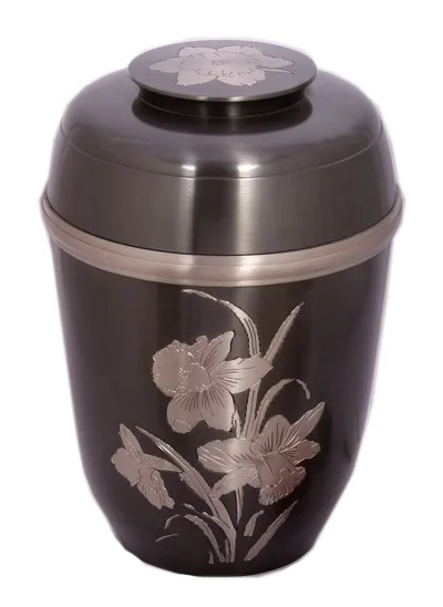METAL EUROPEAN URN FOR HUMAN ASHES