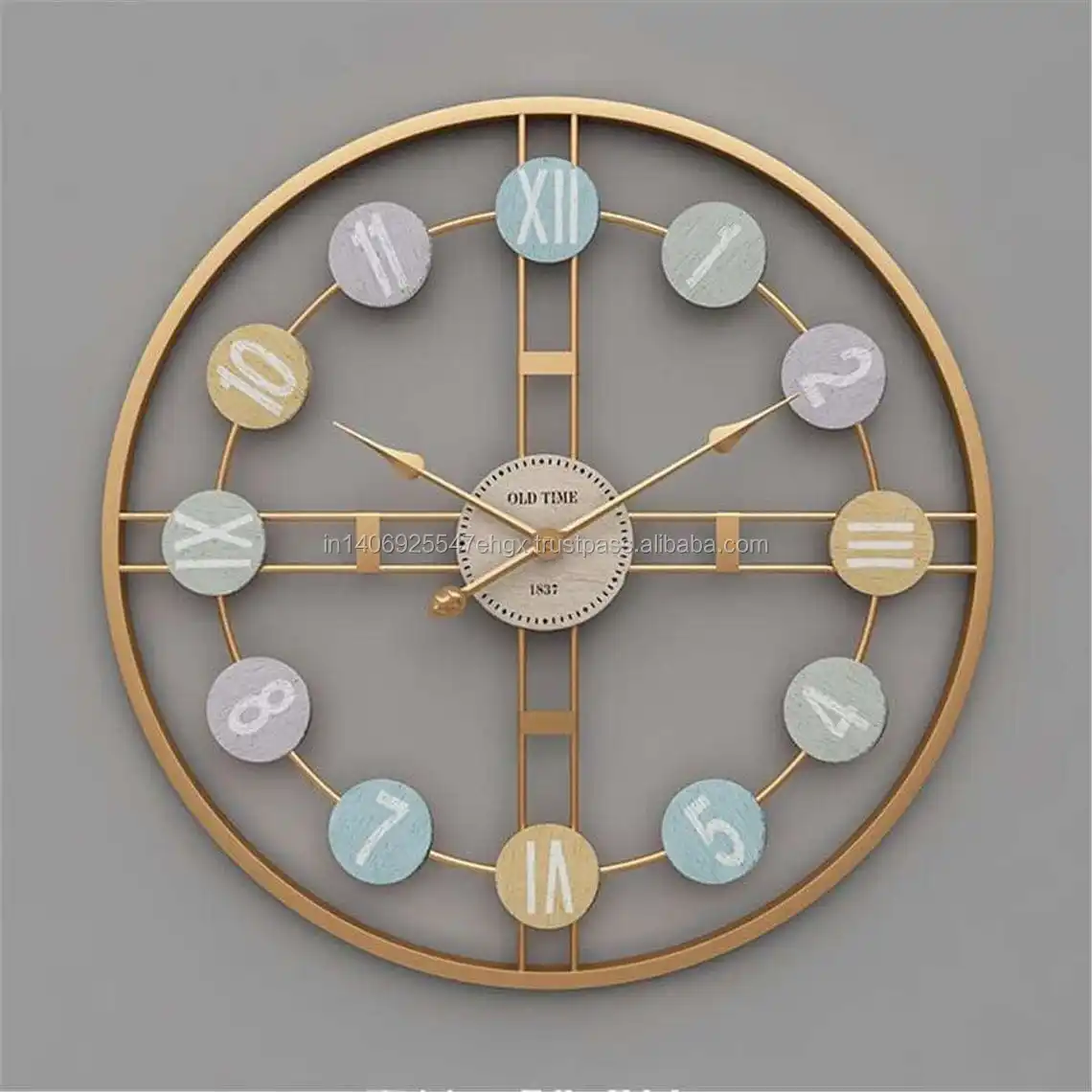 Outdoor Roman Number Metal Garden large wall clock  wall decor for 2021