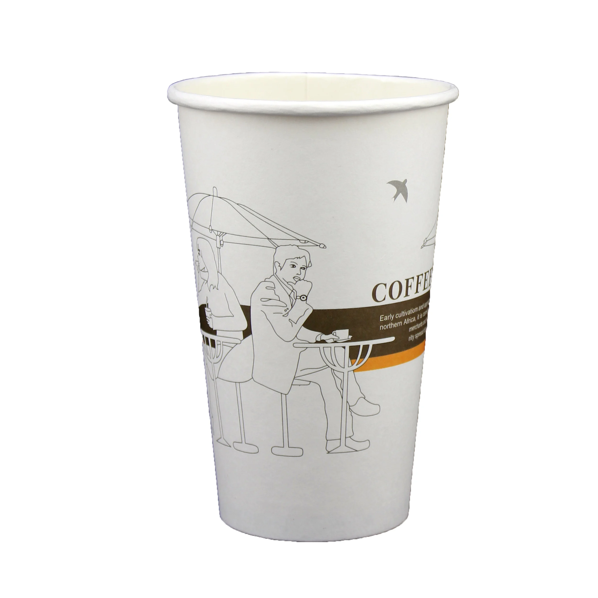 16 oz 520ml 2020 Hot Selling Custom fashion  Disposable Coffee paper Cup