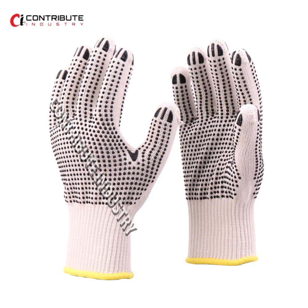 glove with interlock or cotton liner nitrile gloves
