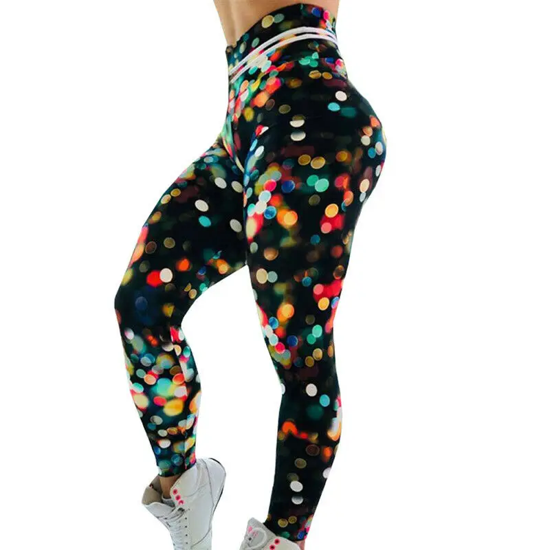 High waisted workout anti cellulite sport yoga pants leggings tights womens seamless leggings