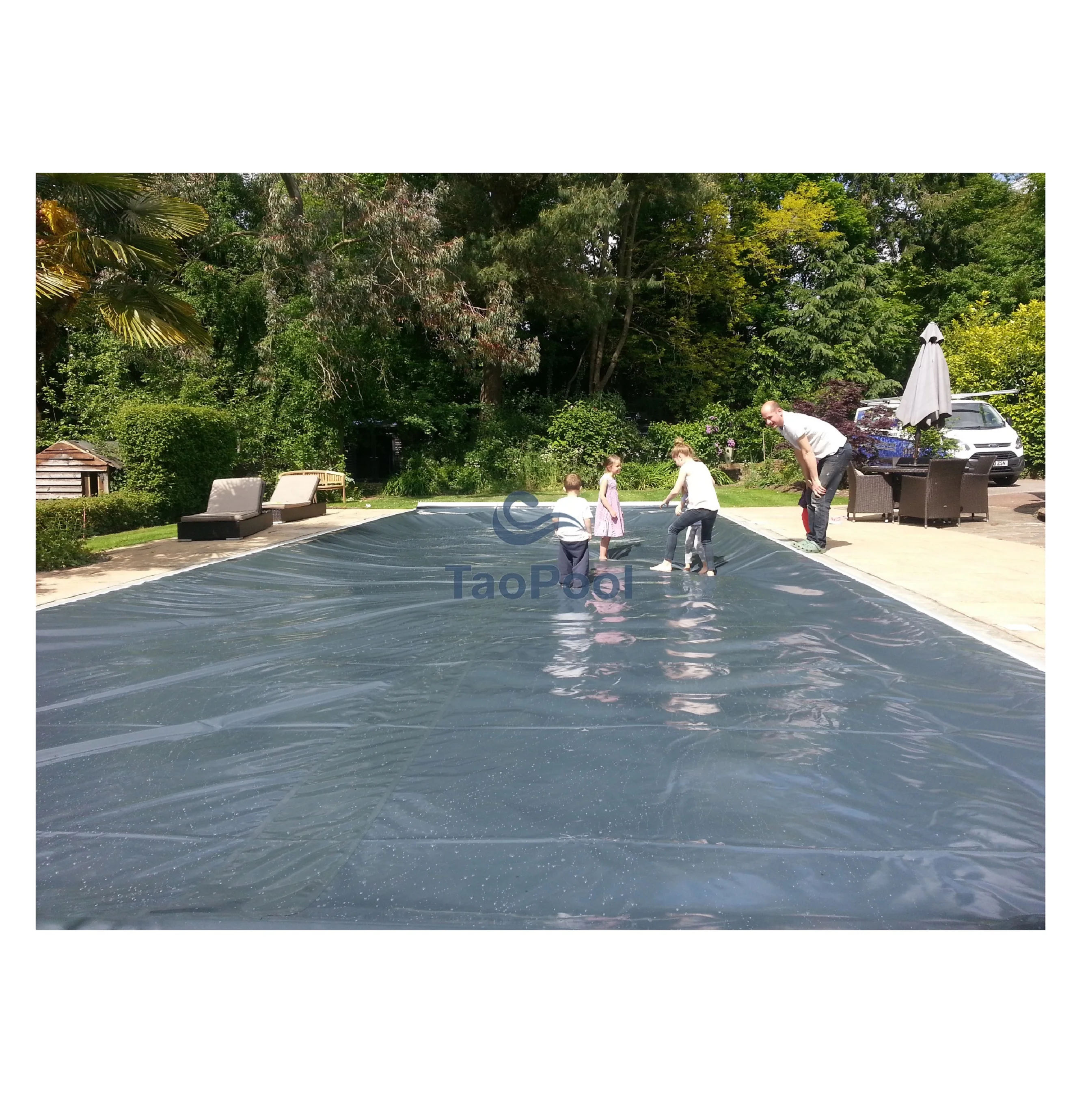 Swimming Pool Cover Easy Assembly Non-corrosive PVC Construction Outdoor For Swimming Pools