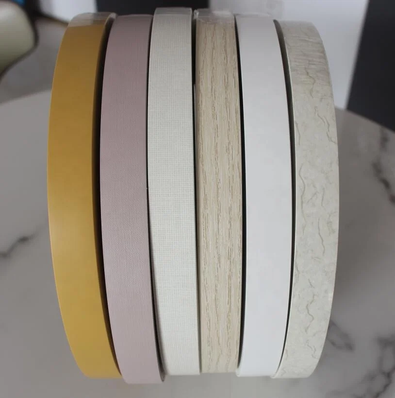 0.8mm 1.2mm  2.0mm 3.0mm thickness PVC  wood grain edge banding tape for closet cabinet door