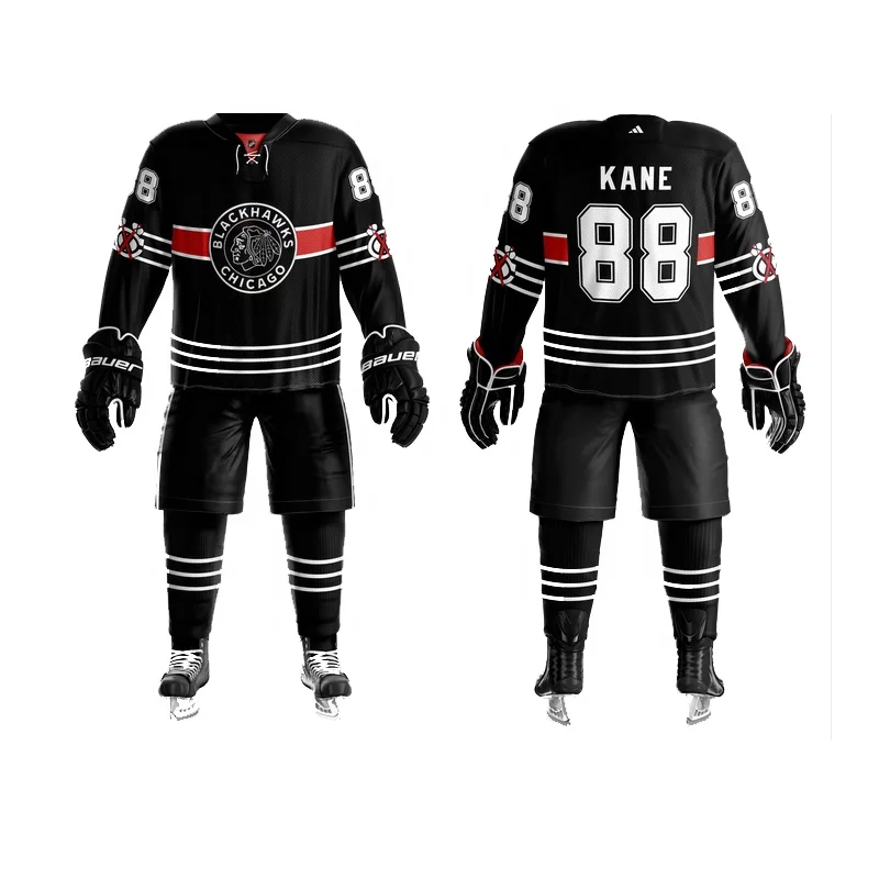 
Men CUSTOM Hot Selling Sublimation 100% Polyester Ice Hockey Jersey OEM Hockey Jersey Hockey uniform 