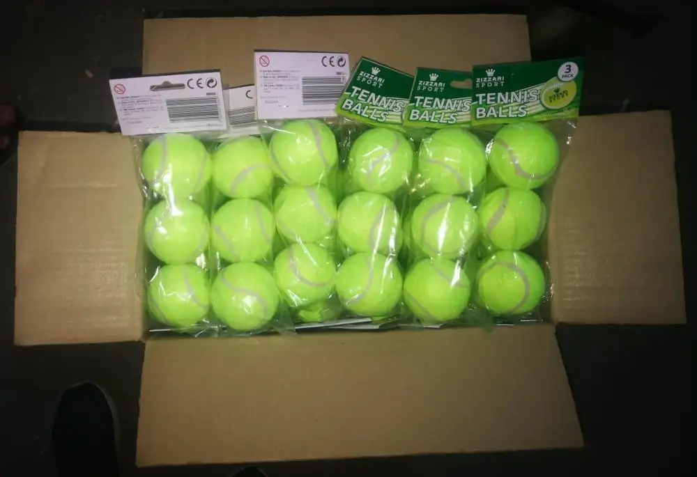 Tennis Ball Fluorescent Green Color Made of Natural Rubber & Felt Surface Pack of 2 Balls For Tennis Game