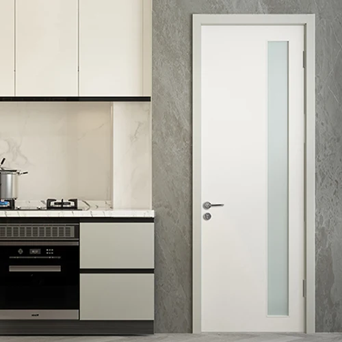 Waterproof wpc door design wood plastic composite wpc door in Guangzhou