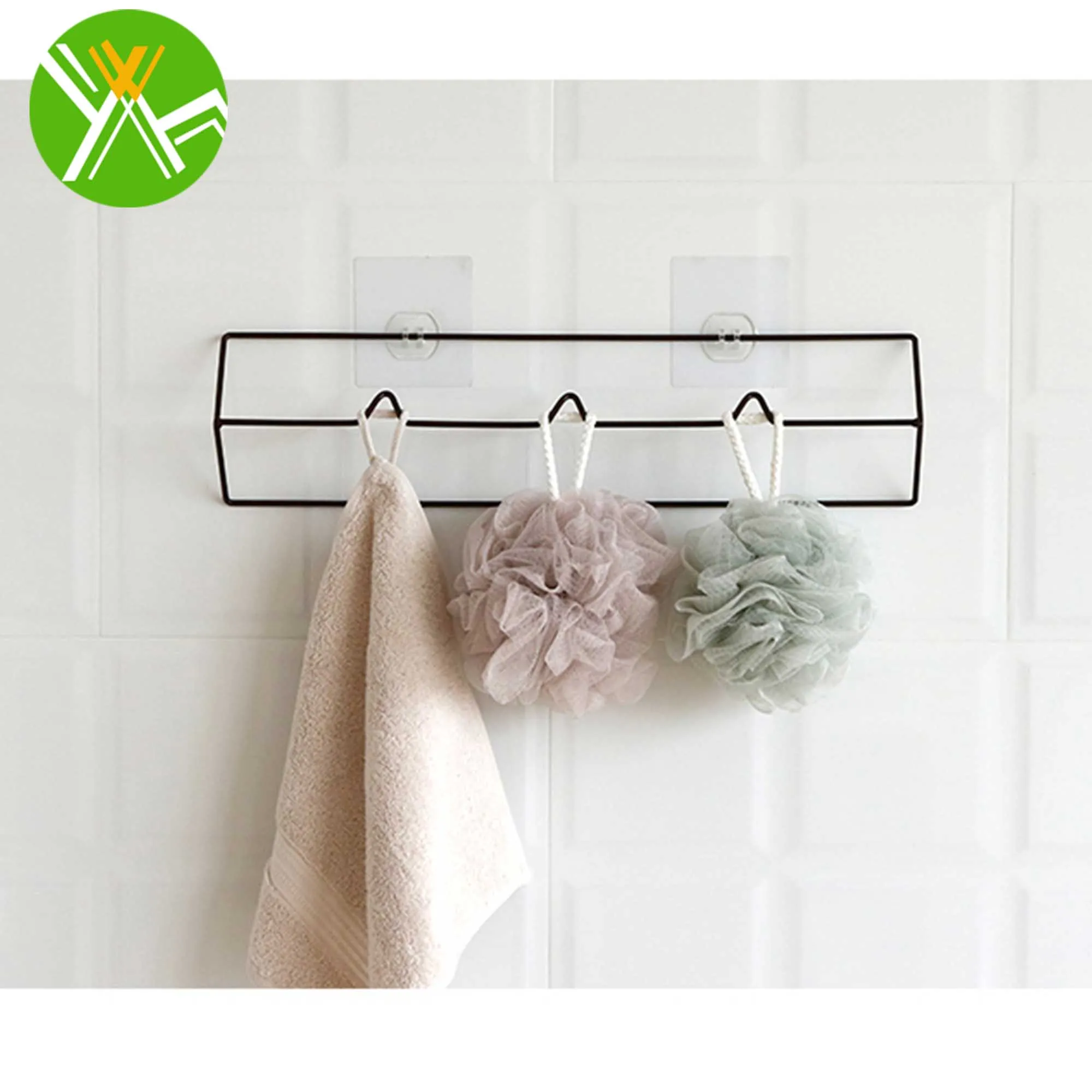 Yuhai Wholesale high load bearing black metal bathroom hook for bathroom