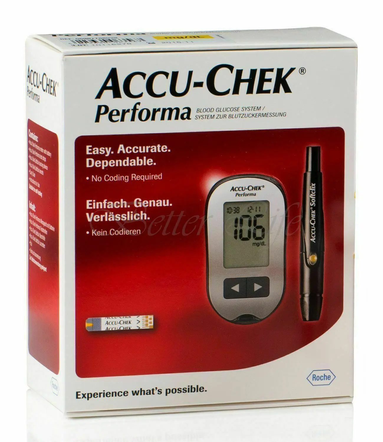 
Chek Performa Blood Glucose Meter Kit Monitoring system Diabetic Case 