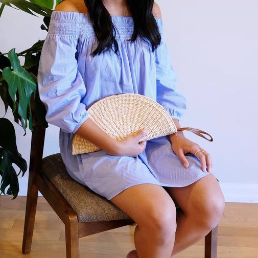 Trendy seagrass hand clutch | Lovely handbag