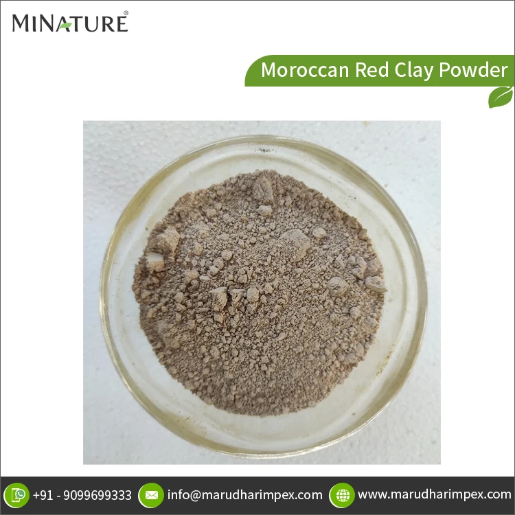 Premium Quality Hot Selling Pure and Natural Best Selling Herbal Moroccan Red Clay Powder for Bulk Purchase