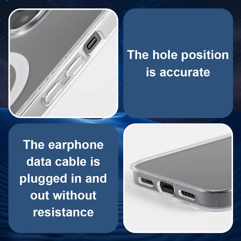 2021 New Magectic Wireless Chargers TPU Transparent Case for iPhone 13 12 11 X Case Protecting Mobile Phone Case