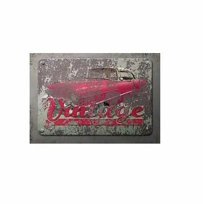 CAR VINTAGE METAL CUSTOM SIGN VINTAGE SIGN BOARD COLORED OUTDOOR HANGING SIGN BOARD