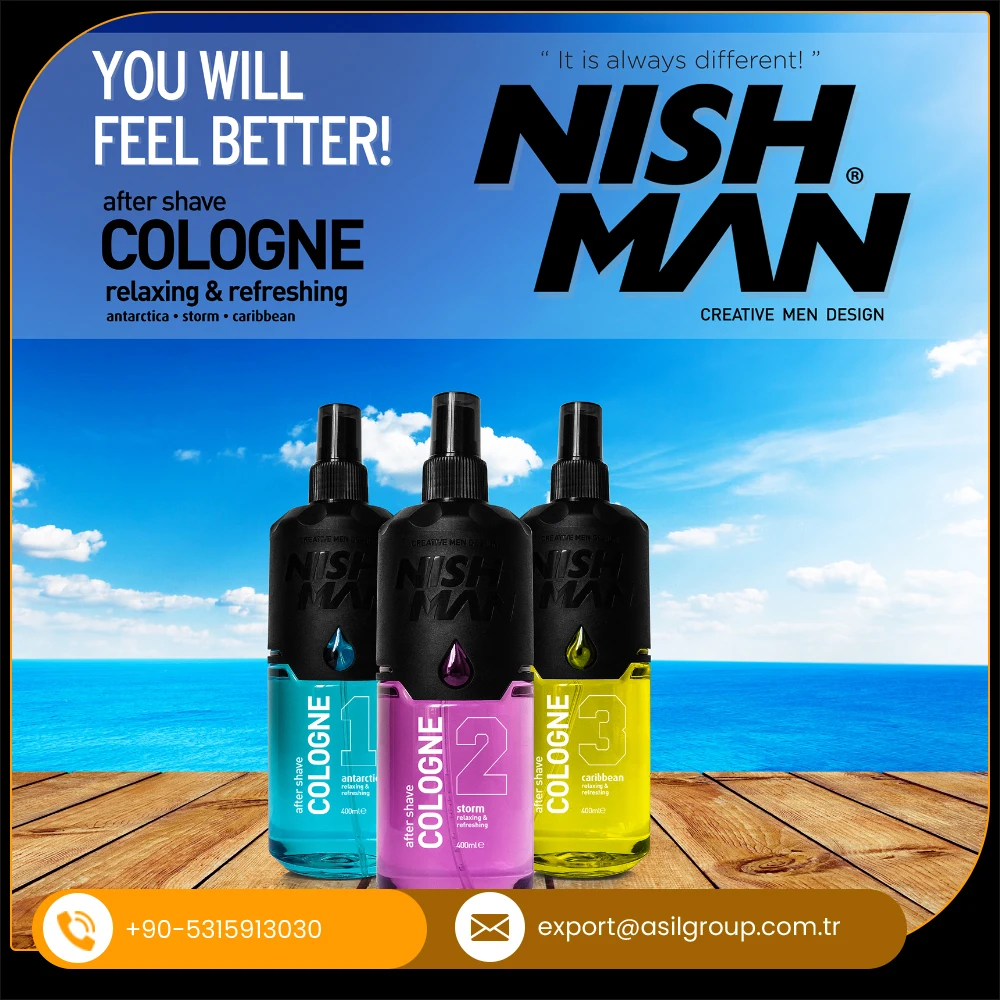 Supermarket Large Stock Selling Of Nishman After Shave Cologne Caribbean 03 At 400ml Attractive Bottles In Budget Price