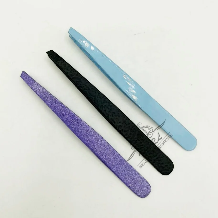 eyebrow tweezer Blue Black and Purple Color with Silver Glitter Eyebrow Tweezers lash lift tool makeup tools customize tweezers