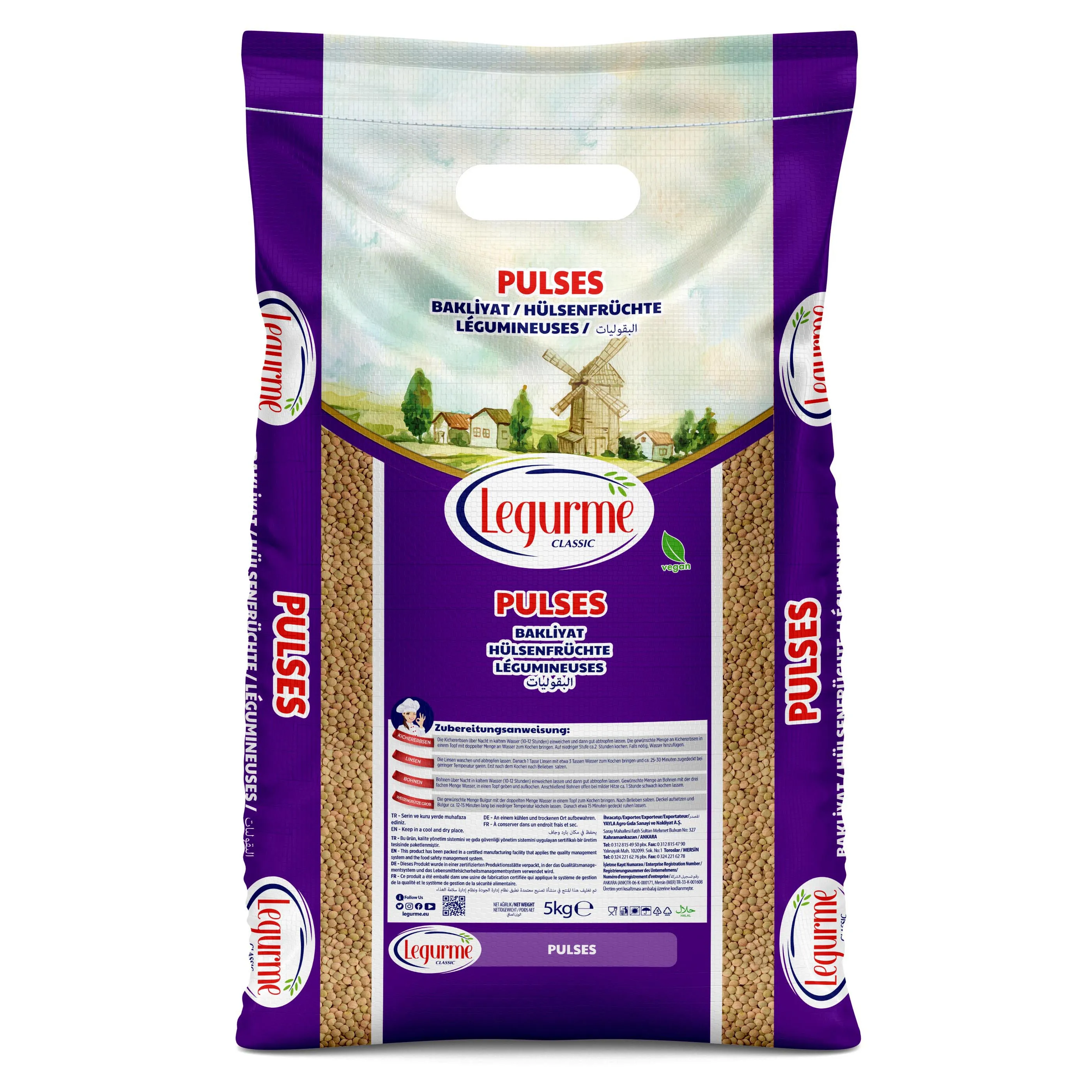 Legurme High Quality Best Price 5 Kg Green Lentils  | Dry Product | Custom Packaging | Shelf Life 24 months  | Made in Turkey |