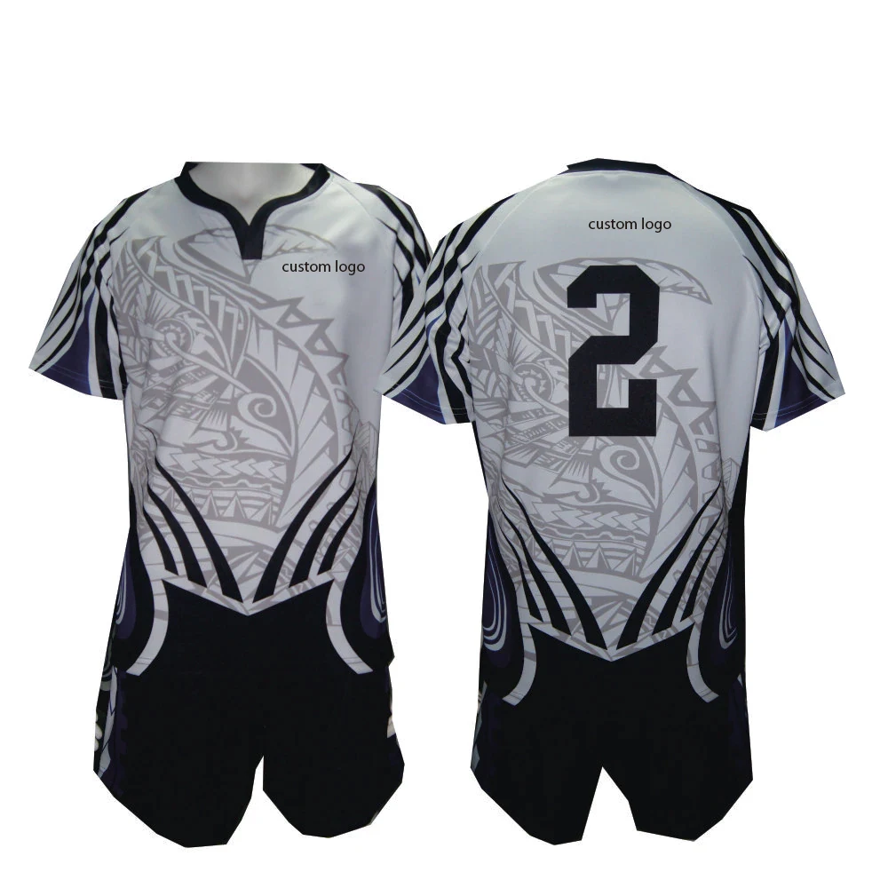 2021 Sports Team Wear Breathable Quick Dry Sublimated Rugby Uniform Jersey Set Shirts Top And Shorts