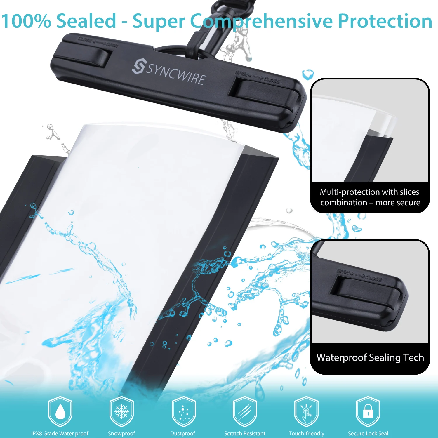  Водонепроницаемый чехол для телефона Syncwire 2-Pack Универсальный