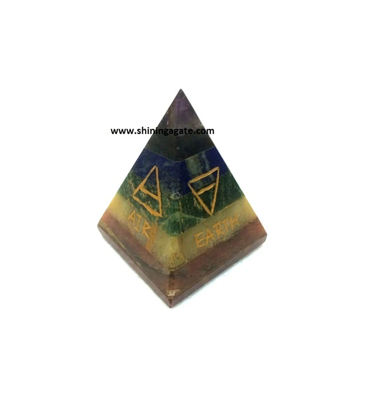 
 Соединенная чакра Пирамида с 5 элементами, оптовая продажа, набор чакр, лечебные пирамиды из драгоценных камней, чакра, пирамиды из камня  