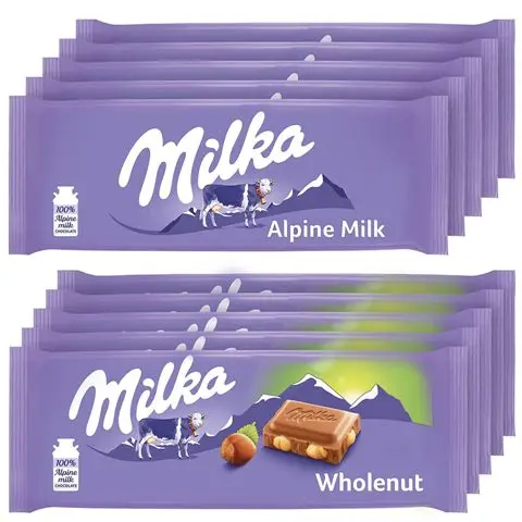 Шоколадные бруски Milka 100 г
