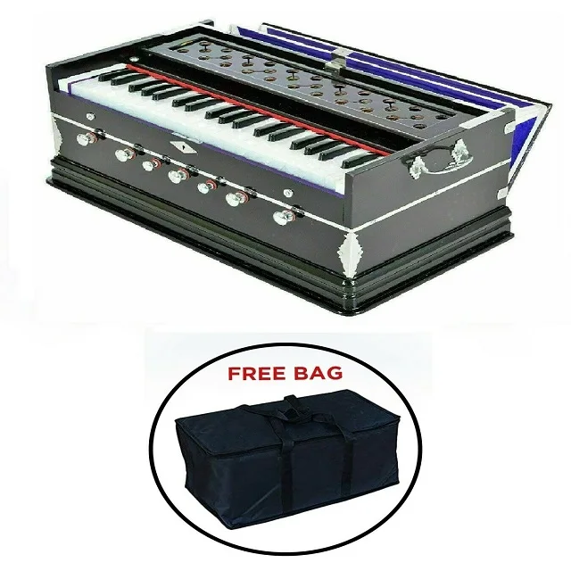 Harmonium 7 Stopper Double Bellow High Class Sound Laying Style Harmonium 39 Key 3.25 Octave Harmonium Long Sustain Sound