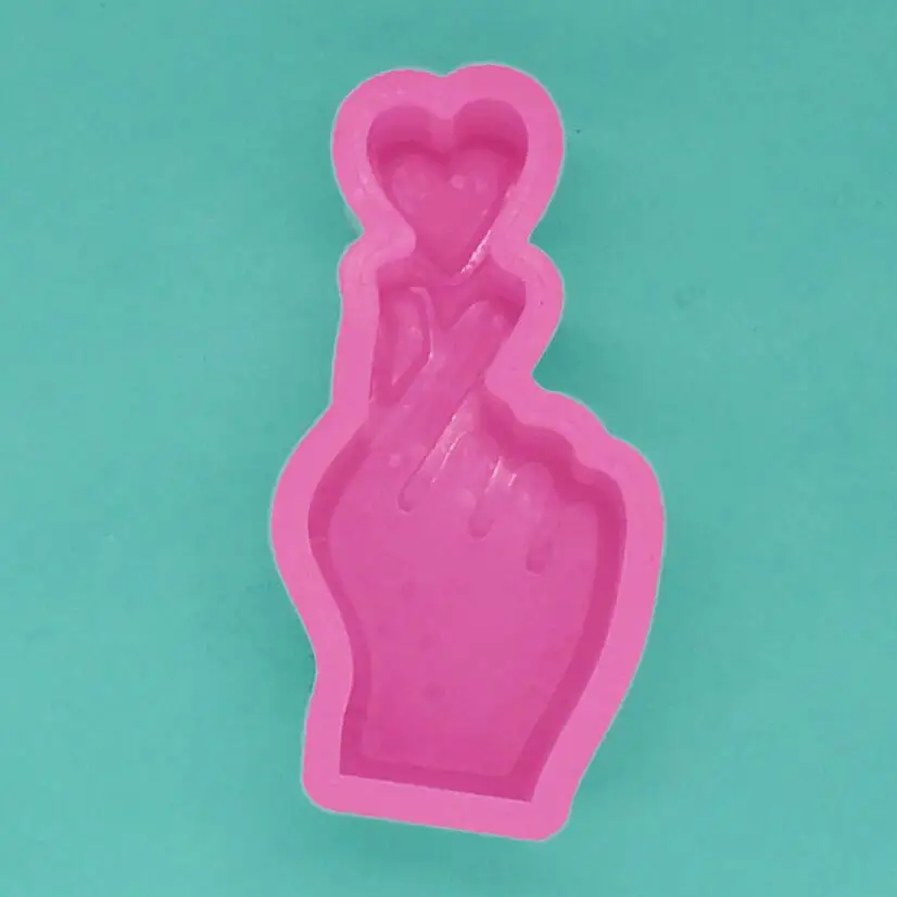 Korean Heart Finger I Love You Vector Silhouette Decal  Sticker Vinyl Pin Stencil Resin Frame LOVE MOLD