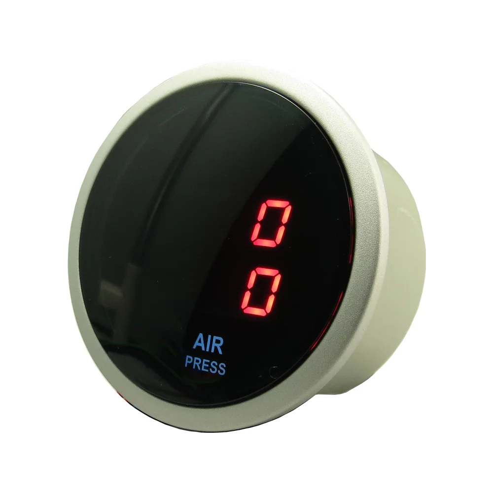 200PSI red light Universal car and Smoked lens auto dual air pressure gauge