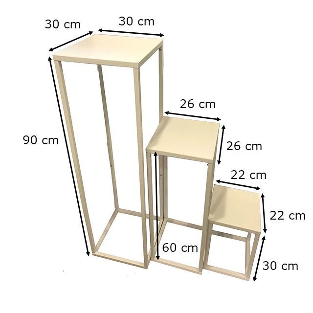 3 pieces metal flower stand
