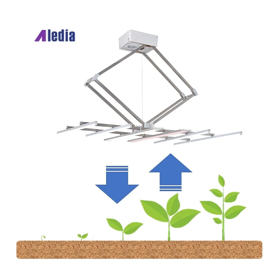 Height Adjustable Hydroponic Planting Lights Mover 110V/200cm